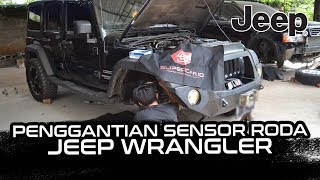 Penggantian Speed Sensor, Filter Oli, Kampas Rem, Oli Transmisi, dan Join As Roda Jeep Wrangler