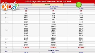 Trực Tiếp XSĐT, XSCM, XSHCM - Kết Quả Xổ Số XSMN thứ 2 ngày 13/01/2020