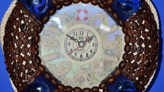 Часики из кофейных зерен. Watch made from coffee beans.