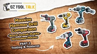 Makita, Milwaukee, Dewalt, Bosch & Metabo - Part 1: 18V Brushless Hammer Drill Comparison