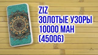 Распаковка Ziz Золотые узоры 10000 mAh White 45006