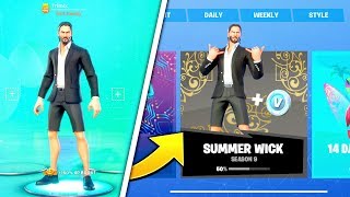*NEW* "SUMMER JOHN WICK" Skin in Fortnite..!! (14 Days of Summer)