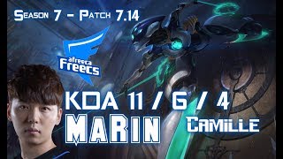 AFs MaRin CAMILLE vs GNAR Top - Patch 7.14 KR Ranked