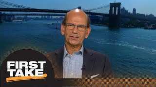 Paul Finebaum: Ohio State petty in naming Tom Herman in strip club trip | First Take | ESPN