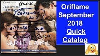 Oriflame September 2018 Quick Catalog