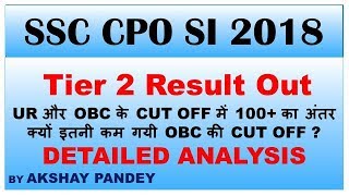SSC CPO 2018 Tier 2 Result Out Detailed Analysis Expected Final Cut Off