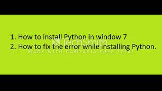 how to install python idle on windows 7 & fix the error [Hindi]