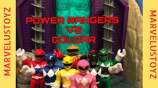 Mighty Morphin Power Rangers VS Goldar!  Stop Motion Imaginext Toys Adventure