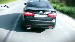 NeX® - _KIA Rio Sedan 2011+. ЭКСКЛЮЗИВ!  Раздвоенный глушитель & овальные насадки. Лучший вид и звук