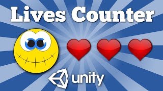 How to create a lives counter (health bar) in 2D Unity game | Easy Unity 2D tutorial.