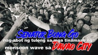 Senator Bong Go, nag-abot ng tulong sa mga tinamaan ng monsoon wave sa Davao City