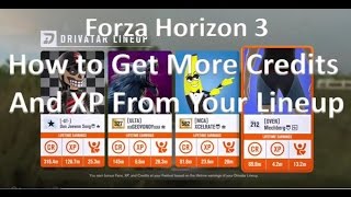 Forza Horizon 3 How to Make More Money with your Drivatar Lineup