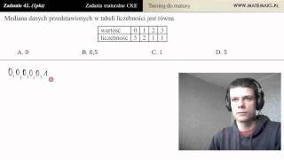 [Zad 42] Mediana - tabelka  (trening do matury)