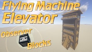 Minecraft Flying Machine Elevator | How to make an Elevator in Minecraft - Works in 1:12 and TU57