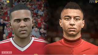 FIFA 17 vs FIFA 16 Manchester United Player Faces Comparison + Old Trafford Stadium