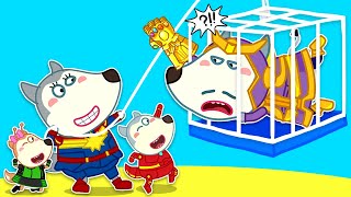 Kids Cartoon ★ ウルフー家族がスーパーヒーローを演じるふりをする-面白いスーパーヒーロー家族 ★ Wolfoo Japan
