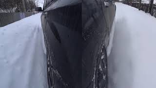 Slow motion drift Nissan X-trail T31 на снежной дороге #LO
