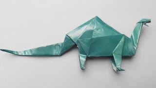 Бронтозавр оригами, brontosaurus origami