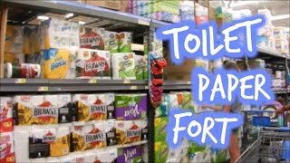 Making a Toilet Paper Fort in Walmart
