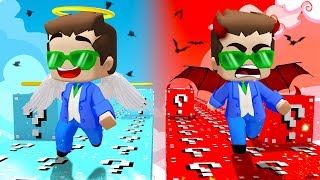 ?LUCKY BLOCK DE ?ÁNGELES VS ?DEMONIOS EN MINI WORLD!! | ? QUIEN GANARA? BATALLA ALMENDRUQUI