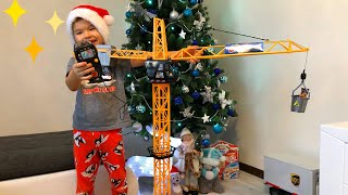 МУЛЬТИК ПРО БОЛЬШОЙ БАШЕННЫЙ #КРАН Dickie toys. Распаковка новогодних подарков.