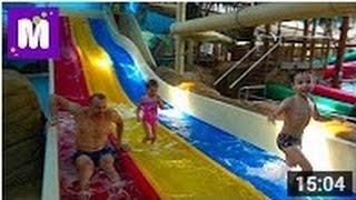 Катаемся на горках и плаваем в бассейнах Аквапарк в Англии Макс готовит Тортилла Рэп в ресторане