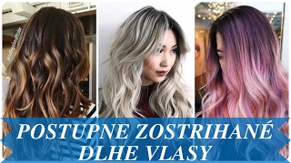 Postupne zostrihané dlhe vlasy