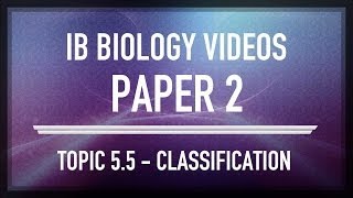 Classification - IB SL Biology Past Exam Paper 2 Questions