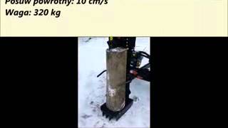 Łuparka hydrauliczna spalinowa ŁHS 20T 110 łuparki rębaki www.redmet.pl