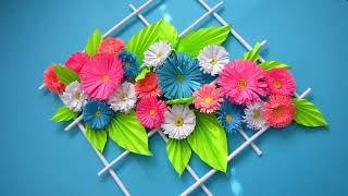 Paper Flower Wall Hanging.  DIY Hanging Flower - Wall Decoration ideas