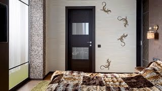 Декор стен объёмными ящерицами из декоративной штукатурки и роспись детской комнаты.