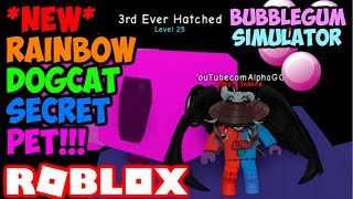*NEW* BEST SECRET PET!! RAINBOW DOGCAT!! (Bubble Gum Simulator Roblox)