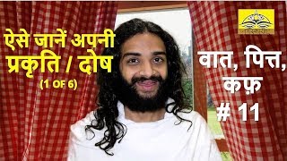VATA PITTA KAPHA SERIES # 11 HOW TO DIAGNOSE PRAKRUTI (1 OF 6) BY NITYANANDAM SHREE