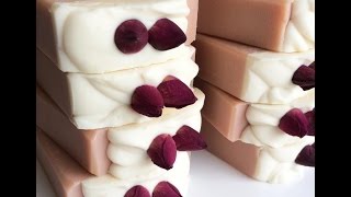 Rose Clay & Silk Goat's Milk Soap - Spoon Plop Top