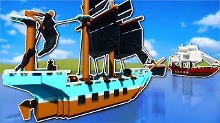 PIRATE SHIP BATTLE! - Brick Rigs Multiplayer Gameplay - Lego pirate ship battle