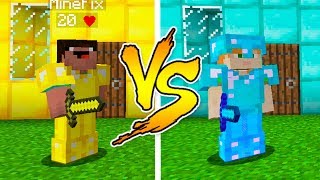 MINECRAFT - NOOB VS PRO: GOLD or DIAMOND HOUSE BATTLE in Minecraft