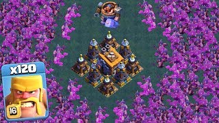 ВАРВАРЫ СО ВСЕХ СТОРОН!!! СНОСИМ ЗА СЕКУНДЫ ПРОТИВНИКОВ!! Clash of clans