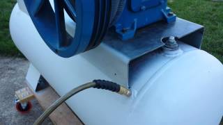Hydrostatic test of air compressor tank