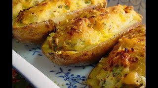 Картошка, начиненная фаршем и запечная в духовке -диетическое, вкусное блюдо