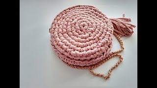 Трикотажная сумка крючком