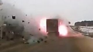 Подборка страшных ДТП с возгоранием