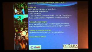 Land Tenure & Payments for Ecosystems Services - Lessons from Ecuador