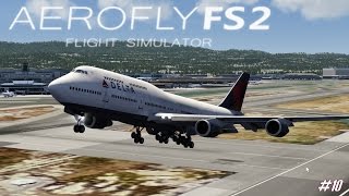 AEROFLY FS 2 Flight Simulator ★ Boeing 747-400 Delta Airlines  ★ #10 FLUGSIMULATOR  [Deutsch/HD]