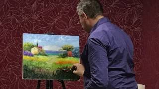 Мастер-класс по живописи мастихином с Жаньячиком