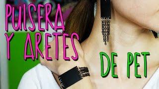 Pulsera y Aretes Reciclados de Botella de Plástico - Botellas PET Manualidades - DIY♥ - Catwalk