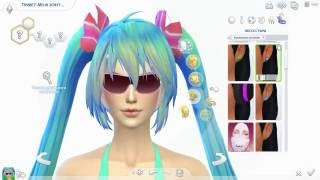 Hatsune Miku The sims 4 CAS