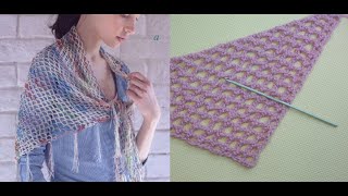 Самая простая шаль крючком видео Урок 47   The easy shawl crochet video