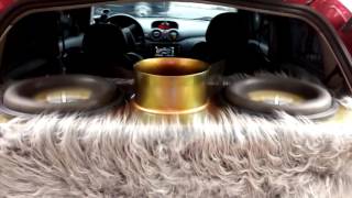 FB AUDIO 1600 12 em caixa gigante duto de 8 polegadas. Citroen C3 da FB Audio Subwoofer