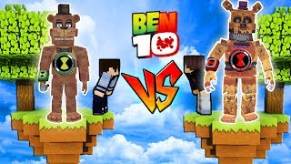 ILHA ANIMATRONIC OMNITRIX DO BEN 10 VS ILHA ANIMATRONIC OMNITRIX BEN 10 REVERSO DO MAL no MINECRAFT