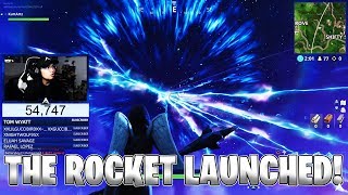 THE ROCKET LAUNCHED AND CRACKED THE SKY! (Fortnite Season 4)